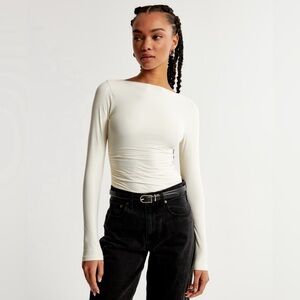 NWT - Abercrombie & Fitch Cream Long Sleeve Bodysuit